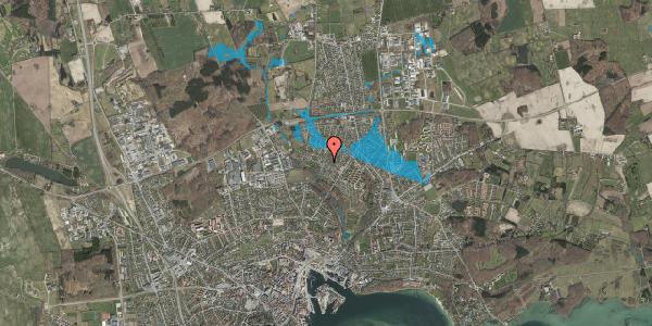 Oversvømmelsesrisiko fra vandløb på Avernakøvej 12, 5700 Svendborg
