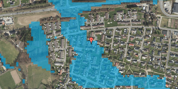 Oversvømmelsesrisiko fra vandløb på Hellet 77A, 5700 Svendborg