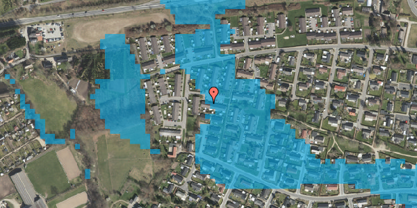 Oversvømmelsesrisiko fra vandløb på Hellet 91B, 5700 Svendborg