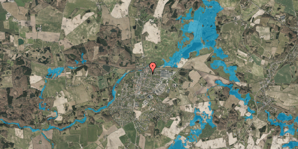 Oversvømmelsesrisiko fra vandløb på Birkeparken 13, 5560 Aarup