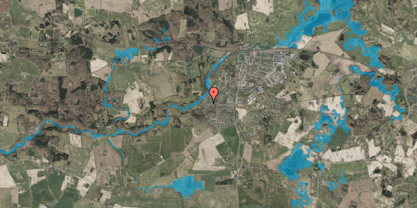 Oversvømmelsesrisiko fra vandløb på Drosselvej 12, 5560 Aarup