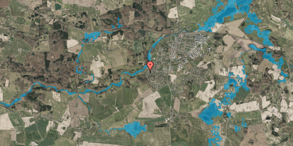 Oversvømmelsesrisiko fra vandløb på Drosselvej 24, 5560 Aarup
