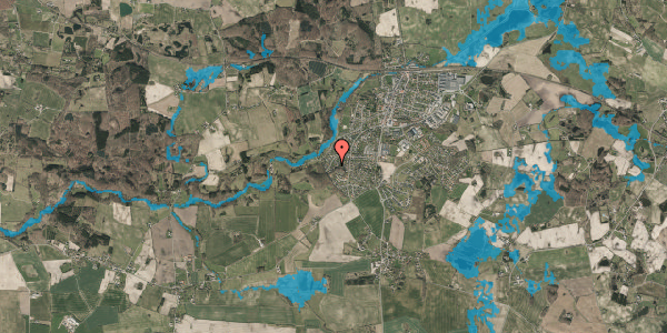 Oversvømmelsesrisiko fra vandløb på Drosselvej 25, 5560 Aarup