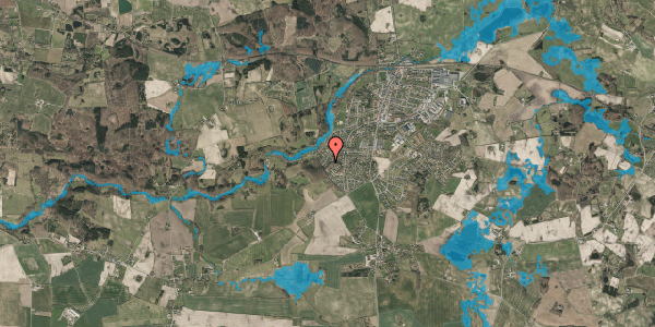 Oversvømmelsesrisiko fra vandløb på Drosselvej 27, 5560 Aarup