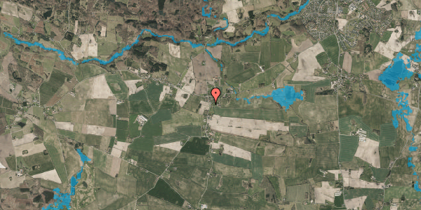 Oversvømmelsesrisiko fra vandløb på Kaslundvej 44, 5560 Aarup