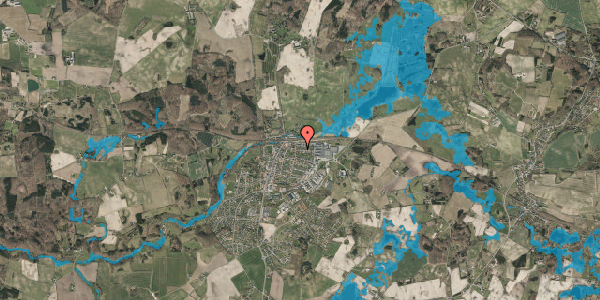 Oversvømmelsesrisiko fra vandløb på Lindevej 1, 5560 Aarup