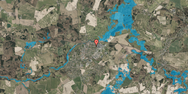 Oversvømmelsesrisiko fra vandløb på Lindevej 8A, 5560 Aarup