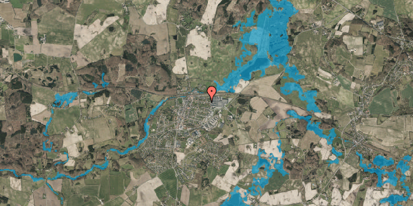 Oversvømmelsesrisiko fra vandløb på Lindevej 12, 5560 Aarup