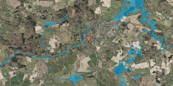 Oversvømmelsesrisiko fra vandløb på Lærkevej 14, 5560 Aarup