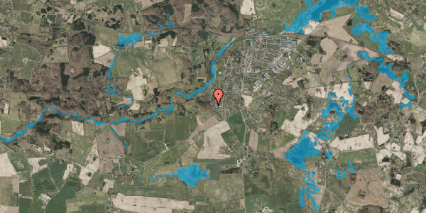 Oversvømmelsesrisiko fra vandløb på Møllegårdsvej 15, 5560 Aarup