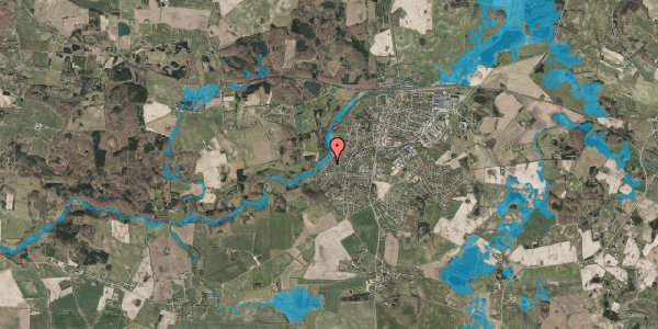 Oversvømmelsesrisiko fra vandløb på Vestergade 65, 5560 Aarup