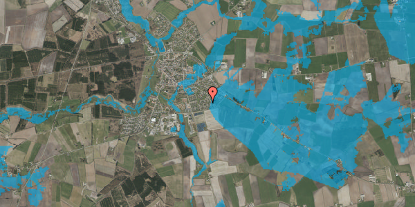 Oversvømmelsesrisiko fra vandløb på Falkevej 12, 6240 Løgumkloster