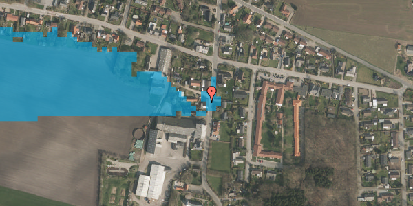 Oversvømmelsesrisiko fra vandløb på Kirkegade 6, 6240 Løgumkloster