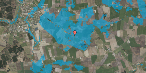 Oversvømmelsesrisiko fra vandløb på Krusåvej 6, 6240 Løgumkloster