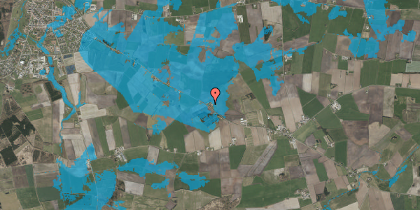 Oversvømmelsesrisiko fra vandløb på Krusåvej 9, 6240 Løgumkloster