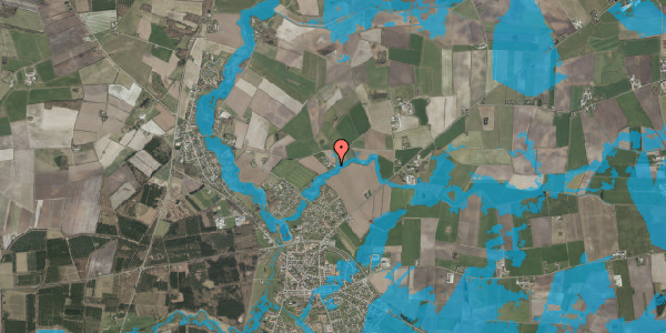 Oversvømmelsesrisiko fra vandløb på Landebyvej 16, 6240 Løgumkloster