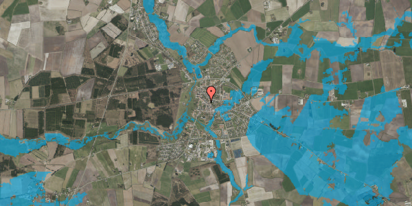 Oversvømmelsesrisiko fra vandløb på Markedsgade 23A, 6240 Løgumkloster