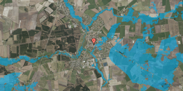 Oversvømmelsesrisiko fra vandløb på Storegade 14A, 6240 Løgumkloster