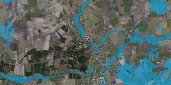 Oversvømmelsesrisiko fra vandløb på Ved Dammen 60, 6240 Løgumkloster