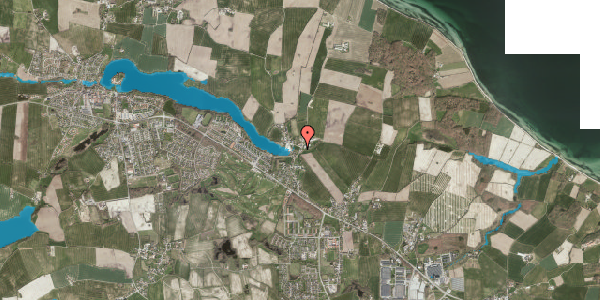 Oversvømmelsesrisiko fra vandløb på Arnbjergvej 33, 6430 Nordborg