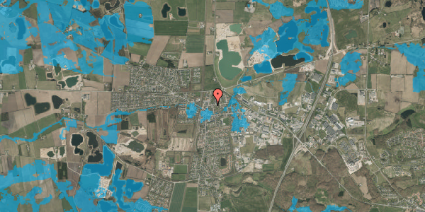 Oversvømmelsesrisiko fra vandløb på Funkevej 4, 6230 Rødekro