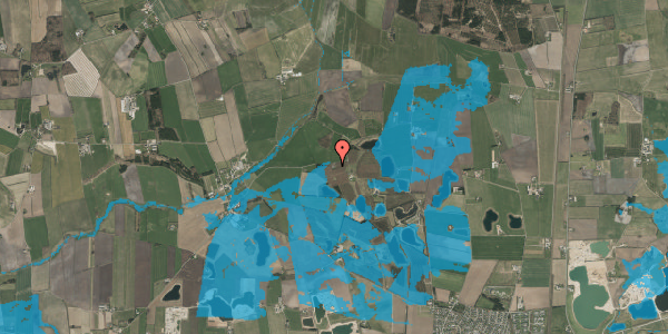 Oversvømmelsesrisiko fra vandløb på Østermarkvej 13, 6230 Rødekro