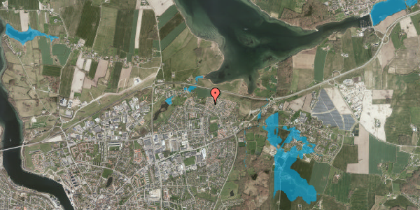 Oversvømmelsesrisiko fra vandløb på Rævehøj 14, 6400 Sønderborg