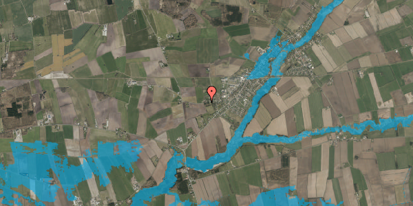 Oversvømmelsesrisiko fra vandløb på Bovvej 19, 6372 Bylderup-Bov