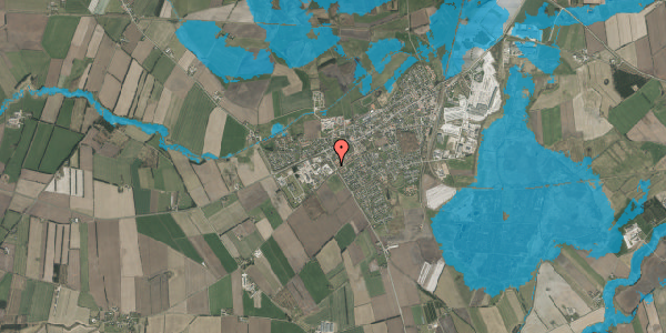 Oversvømmelsesrisiko fra vandløb på Flensborglandevej 14, 6360 Tinglev