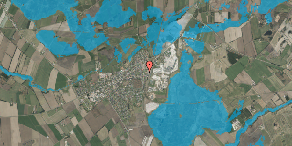 Oversvømmelsesrisiko fra vandløb på Tværvejen 3, 6360 Tinglev
