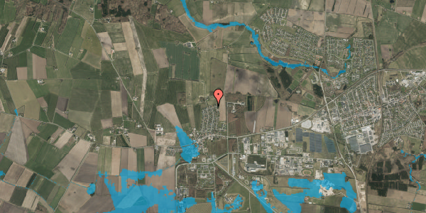 Oversvømmelsesrisiko fra vandløb på Rugmarksvej 11, 6500 Vojens