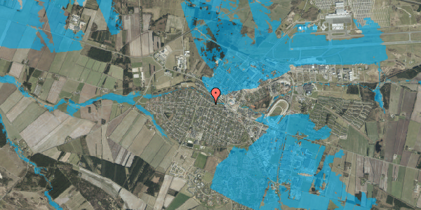Oversvømmelsesrisiko fra vandløb på Toften 15, 7190 Billund