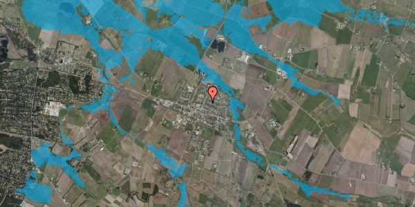 Oversvømmelsesrisiko fra vandløb på Bolkærvej 4, 6830 Nørre Nebel