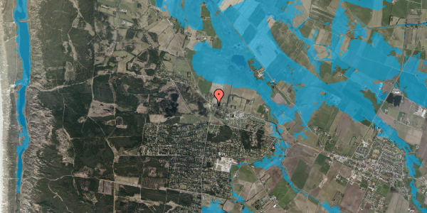 Oversvømmelsesrisiko fra vandløb på Houstrupvej 164, 1. , 6830 Nørre Nebel