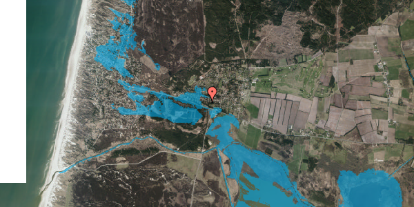 Oversvømmelsesrisiko fra vandløb på Hovgårdsvej 22, 6854 Henne