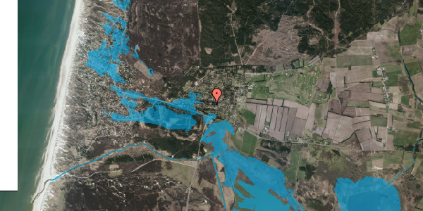 Oversvømmelsesrisiko fra vandløb på Hovgårdsvej 39, 6854 Henne