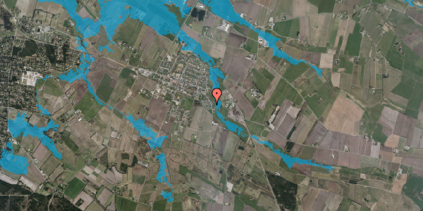 Oversvømmelsesrisiko fra vandløb på Kollevej 19, 6830 Nørre Nebel