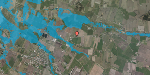 Oversvømmelsesrisiko fra vandløb på Kvongvej 111, 6830 Nørre Nebel