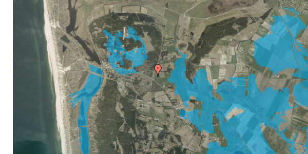 Oversvømmelsesrisiko fra vandløb på Vesterlundvej 6, 6830 Nørre Nebel