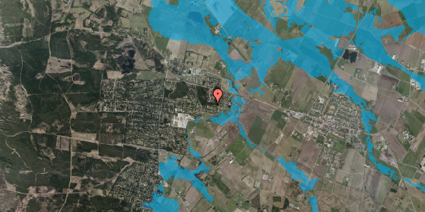Oversvømmelsesrisiko fra vandløb på Skovvang 56, 6830 Nørre Nebel