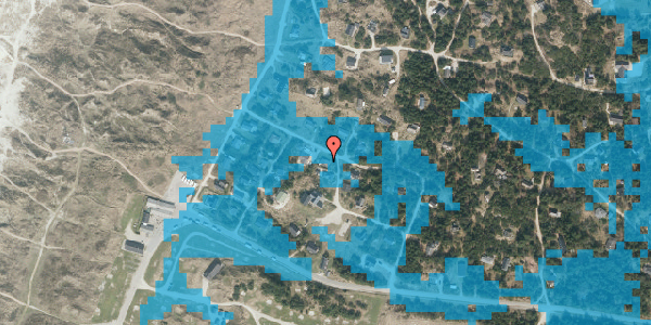 Oversvømmelsesrisiko fra vandløb på Mågevej 4, 6853 Vejers Strand