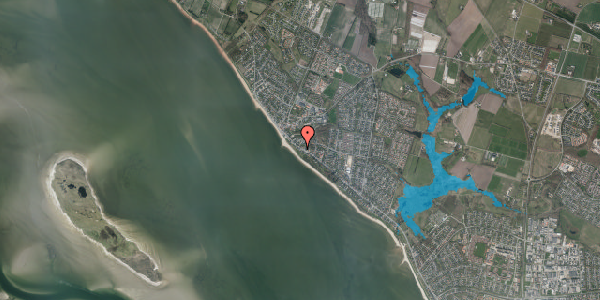 Oversvømmelsesrisiko fra vandløb på Hjerting Strandvej 39, 6710 Esbjerg V