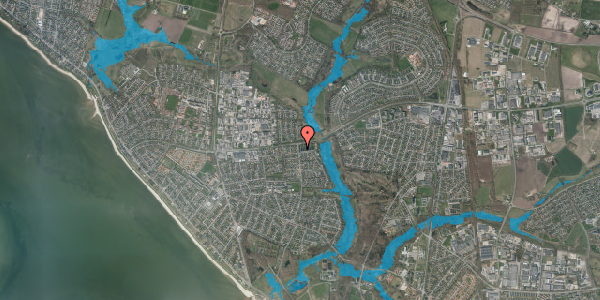 Oversvømmelsesrisiko fra vandløb på Krebseparken 127, 6710 Esbjerg V