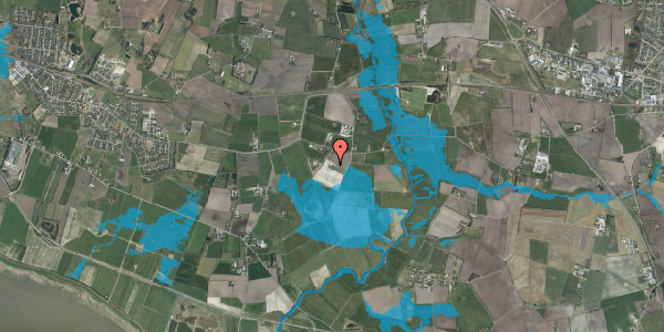 Oversvømmelsesrisiko fra vandløb på Sneum Kirkevej 12, 6731 Tjæreborg
