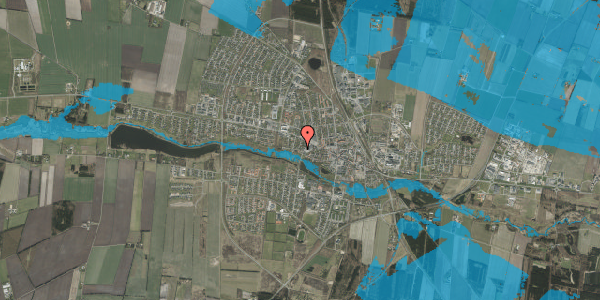 Oversvømmelsesrisiko fra vandløb på Blichersvej 13, 7200 Grindsted