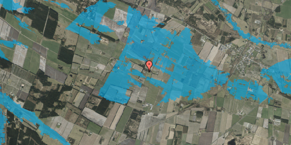 Oversvømmelsesrisiko fra vandløb på Blåbjergvej 11, 7200 Grindsted