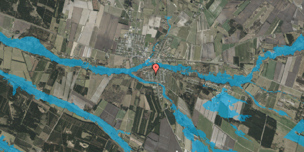 Oversvømmelsesrisiko fra vandløb på Egevej 10, 7260 Sønder Omme
