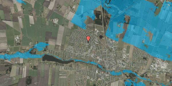 Oversvømmelsesrisiko fra vandløb på Kløvervænget 1, 7200 Grindsted