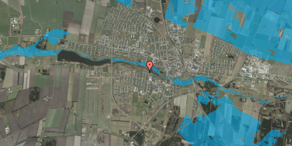 Oversvømmelsesrisiko fra vandløb på Lindevej 8, 7200 Grindsted