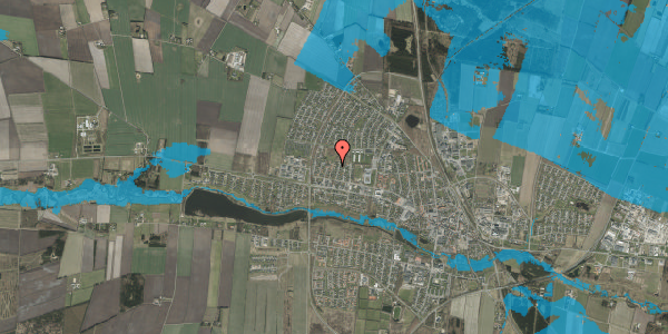 Oversvømmelsesrisiko fra vandløb på Lyngvej 12, 7200 Grindsted